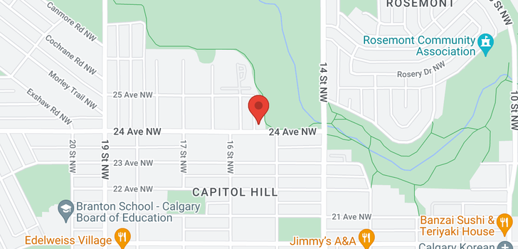 map of 102 1616 24 Avenue NW